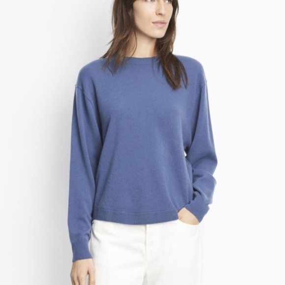 VINCE Cashmere Shirttail Crewneck Sweater XS - Picture 1 of 11